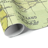 アイルランドヴィンテージ1603-1714クラフトギフト地図 ラッピングペーパー (ロールコーナー)