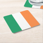 アイルランド三色国旗の愛国心のある聖パトリックの日 スクエアペーパーコースター (アングル)