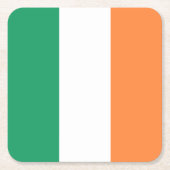 アイルランド三色国旗の愛国心のある聖パトリックの日 スクエアペーパーコースター (正面)