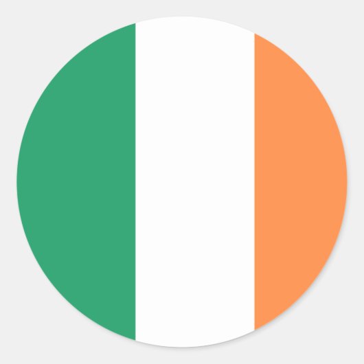 アイルランド三色国旗の愛国心のある聖パトリックの日 ラウンドシール (正面)
