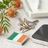 アイルランド三色国旗の愛国心モダン キーホルダー (側面)