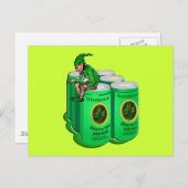 アイルランド人が酒を飲み始めて以来のシャムロックビール ポストカード (正面/裏面)