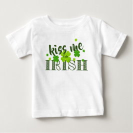 アイルランド人だってキスして St.パトリックの緑のクローバー ベビーTシャツ