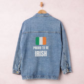 アイルランド人であることを誇りに思う デニムジャケット (ハンガー)