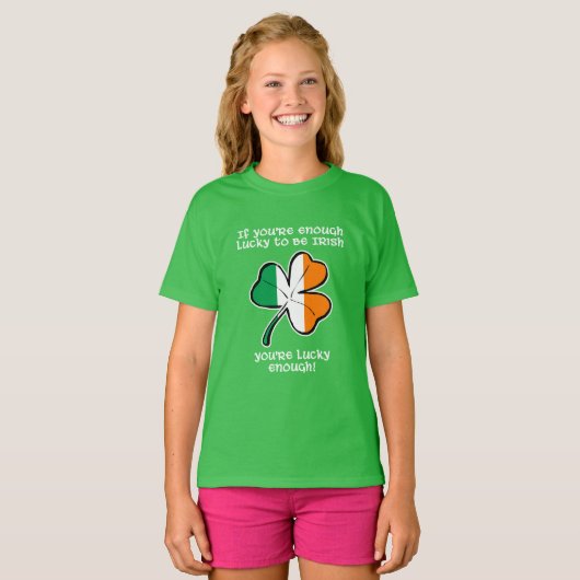 アイルランド人でラッキー Tシャツ (正面フル)