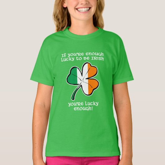 アイルランド人でラッキー Tシャツ (正面)