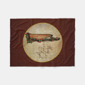 アイルランド人のばら色のハープのフリースブランケット フリースブランケット (正面(横))