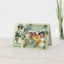 アイルランド人のばら色の写真の挨拶 カード