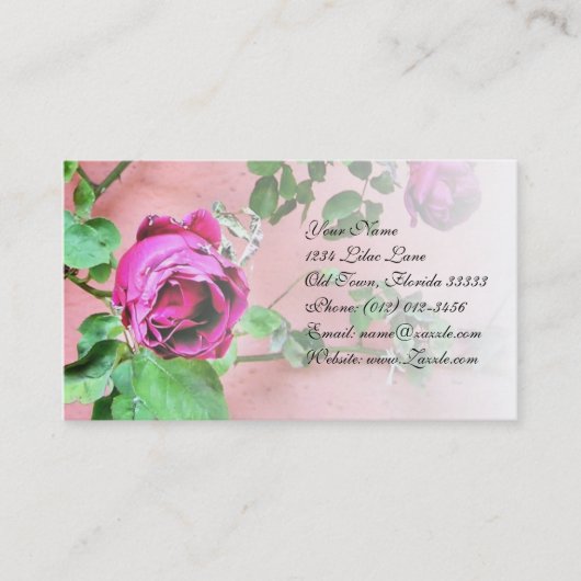 アイルランド人のばら色の花の名刺 名刺 (正面)