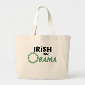 アイルランド人のオバマのTシャツおよびスワッグ ラージトートバッグ