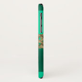 アイルランド人のケリーの緑のケルト族のハートの結び目のモノグラム Case-Mate iPhoneケース (裏面/左)