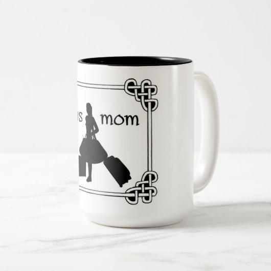 アイルランド人のダンスのケルト結び目模様のFeisのお母さん ツートーンマグカップ (正面右)