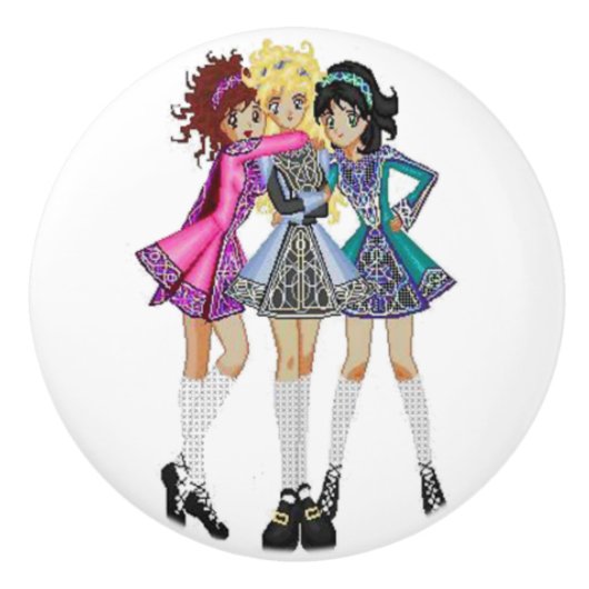 アイルランド人のダンスの引出しの引き セラミックノブ (正面)