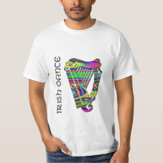 アイルランド人のダンスの虹はアイルランドのTシャツのハープを着色します Tシャツ