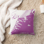 アイルランド人のダンスの"Ghillieの女の子"の装飾用クッション-ピンク クッション (ブランケット)