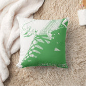 アイルランド人のダンスの"Ghillieの女の子"の装飾用クッション-緑 クッション (ブランケット)