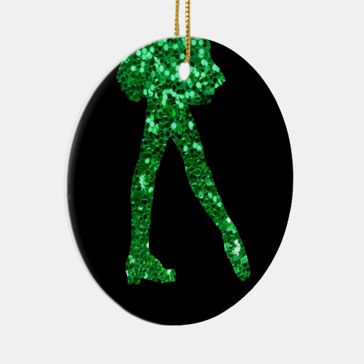 アイルランド人のダンスは独身の味方しました(メッセージの背部を加えて下さい) セラミックオーナメント (右)