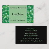 アイルランド人のダンス-名刺のテンプレート 名刺 (正面/裏面)