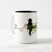 アイルランド人のダンスWordle -黒 ツートーンマグカップ (正面左)