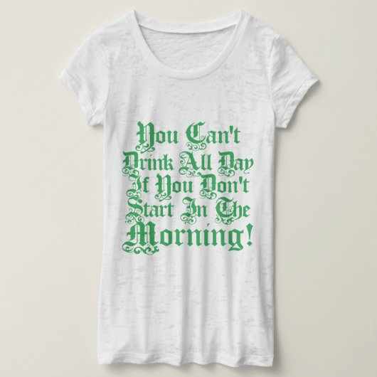 アイルランド人のパーティーの飲むユーモア Tシャツ (デザイン正面)