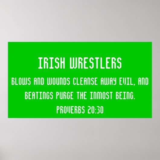 アイルランド人の力士 ポスター (正面)