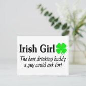アイルランド人の女最高のの子男が飲み友達ができて頼いる ポストカード (スタンド正面)