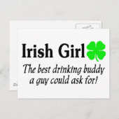 アイルランド人の女最高のの子男が飲み友達ができて頼いる ポストカード (正面/裏面)