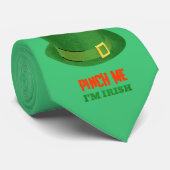 アイルランド人の小鬼の帽子 グリーン ネクタイ 「Pinch Me I'm Irish」 ネクタイピ (ロール)