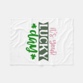 アイルランド人の幸せな日だ フリースブランケット (正面(横))