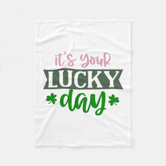 アイルランド人の幸せな日だ フリースブランケット (正面)