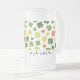 アイルランド人の幸運を祈るシャムロックSt patricksおもしろい フロストグラスビールジョッキ