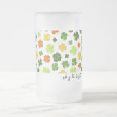 アイルランド人の幸運を祈るシャムロックSt patricksおもしろい フロストグラスビールジョッキ (中央)