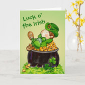 アイルランド人の幸運 カード (黄色い花)