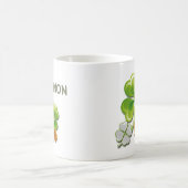 アイルランド人の幸運。トリカラーシャムロック名前をカスタムする マグカップ (中央)