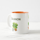 アイルランド人の幸運。聖パトリックの日贈り物 ツートーンマグカップ (正面左)