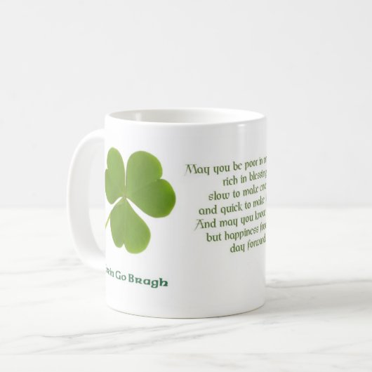 アイルランド人の引用文04のマグ コーヒーマグカップ (正面左)