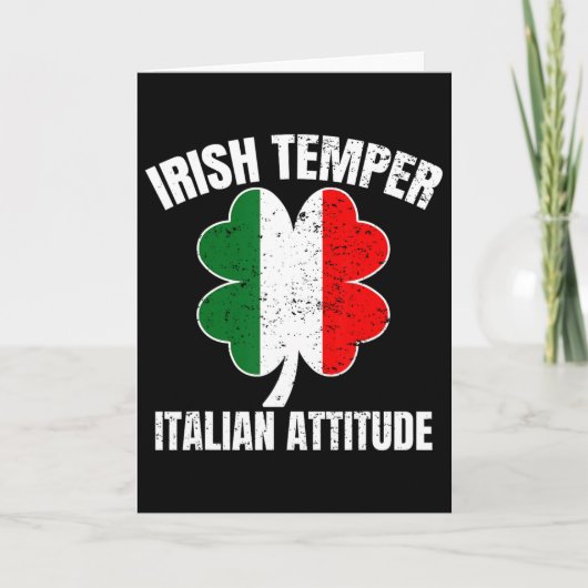 アイルランド人の気性 イタリア人の態度 セントパトリック イタリア カード (正面)