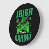 アイルランド人の私はゲームをしていた ラージ壁時計 (傾斜)