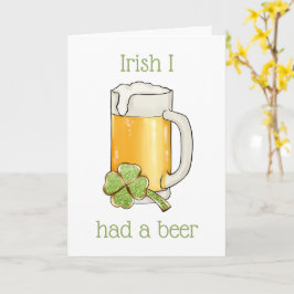 アイルランド人の私はビール·シュタイン·セント·パトリックのデイ·カードを持っていた カード