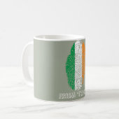 アイルランド人のtouchの指紋の旗 コーヒーマグカップ (正面左)