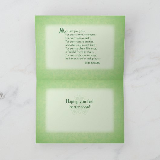 アイルランド人は良い願いを得る、宗教的 カード (内部)