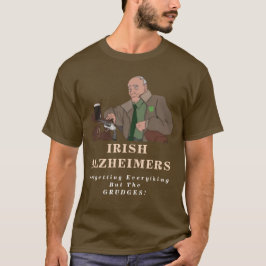 アイルランド人アルツハイマー病ユーモアセントパディギャングスタTシャツ Tシャツ