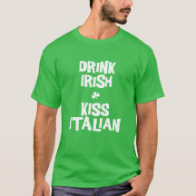 アイルランド人キスイタリア人Tシャツ