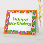 アイルランド人ダンサー：ハッピーバースデー カード (黄色い花)