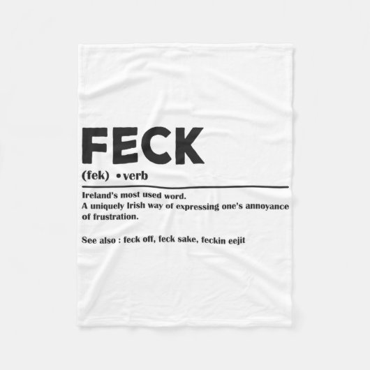 アイルランド人女性のための楽しい聖パトリックの日Feckの定義 フリースブランケット (正面)