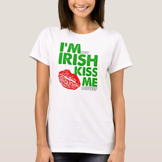 アイルランド人嫌いのキス ジョークTシャツ Tシャツ (正面)