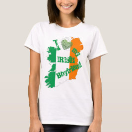 アイルランド人彼氏大好き アイルランド地図 Tシャツ