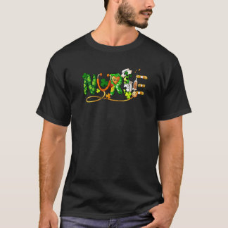 アイルランド人看護師 ステートスコープ スクラブ 聖パトリックの日 看護 Tシャツ
