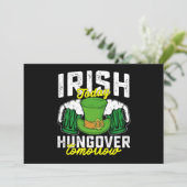 アイルランド人 今日は楽しく明日は二日酔い 面白いセントパトリックの日 招待状 (スタンド正面)