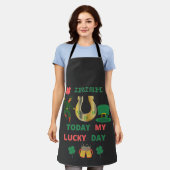 アイルランド今日の私の幸運な日 エプロン (着用した状態)
